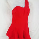 Honey & Beau Cherry One Shoulder Peplum Dress Size 8 by SwapUp-Online Second Hand Store-Online Thrift Store
