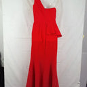 Honey & Beau Cherry One Shoulder Peplum Dress Size 8 by SwapUp-Online Second Hand Store-Online Thrift Store