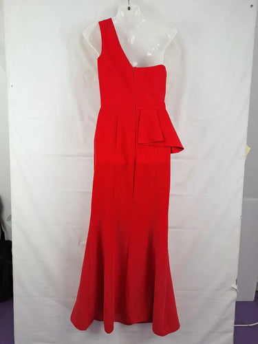Honey & Beau Cherry One Shoulder Peplum Dress Size 8 by SwapUp-Online Second Hand Store-Online Thrift Store