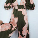 Hutch Pink & Khaki V Neck Jumpsuit Size XL by SwapUp-Online Second Hand Store-Online Thrift Store