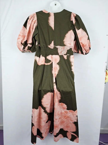 Hutch Pink & Khaki V Neck Jumpsuit Size XL by SwapUp-Online Second Hand Store-Online Thrift Store