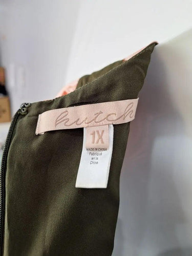 Hutch Pink & Khaki V Neck Jumpsuit Size XL by SwapUp-Online Second Hand Store-Online Thrift Store