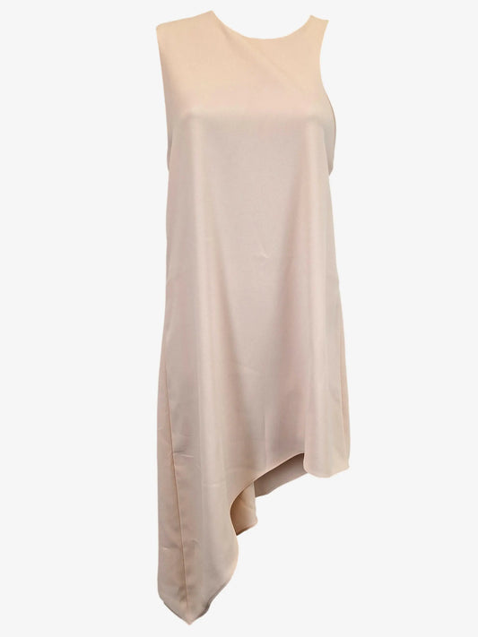 IRO Stylish Asymmetric Blush Mini Dress Size 8 by SwapUp-Online Second Hand Store-Online Thrift Store