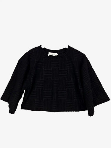 Indikah Textured Grid Comfy Cropped Top Size 6 by SwapUp-Online Second Hand Store-Online Thrift Store