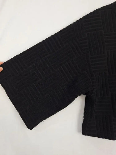 Indikah Textured Grid Comfy Cropped Top Size 6 by SwapUp-Online Second Hand Store-Online Thrift Store