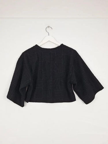 Indikah Textured Grid Comfy Cropped Top Size 6 by SwapUp-Online Second Hand Store-Online Thrift Store