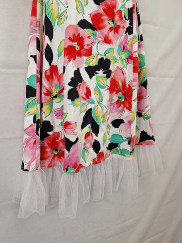 Intangible Parisian Spring Vibrant Floral Halter Dress Size 8 by SwapUp-Online Second Hand Store-Online Thrift Store