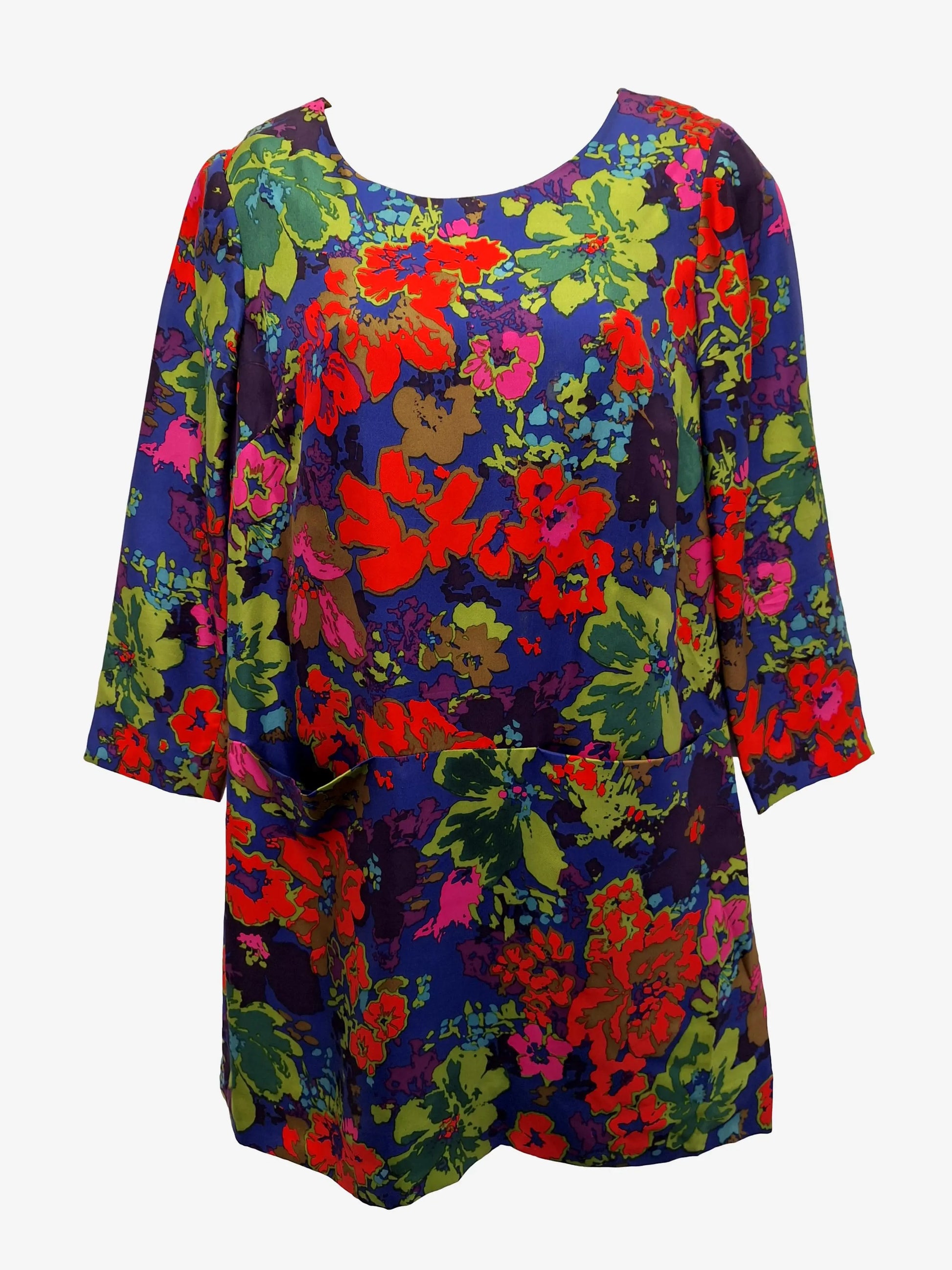 J.Crew Floral Pocket Midi Dress Size 10 by SwapUp-Online Second Hand Store-Online Thrift Store