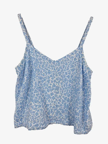JAG Azure Animal Print Linen Cami Top Size 16 by SwapUp-Online Second Hand Store-Online Thrift Store