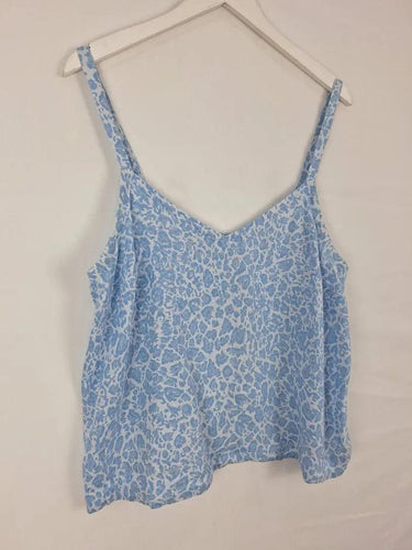 JAG Azure Animal Print Linen Cami Top Size 16 by SwapUp-Online Second Hand Store-Online Thrift Store