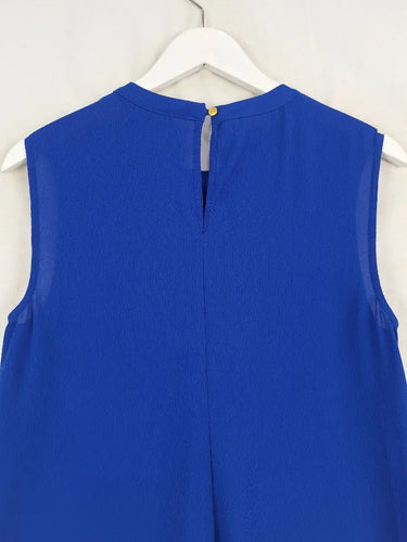 Jacqui E Sapphire Classy Sleeveless Top Size 12 by SwapUp-Online Second Hand Store-Online Thrift Store