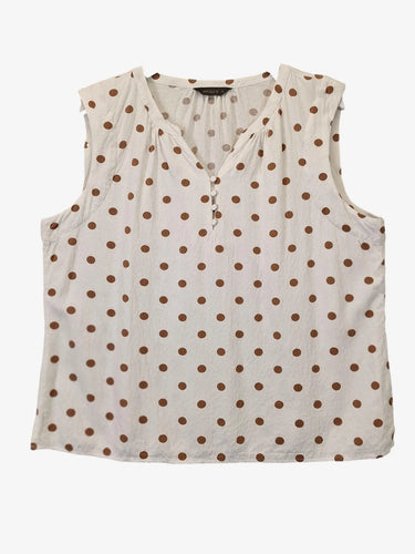 Jacqui. E Essential Sleeveless Spotted Top Size 18 by SwapUp-Online Second Hand Store-Online Thrift Store
