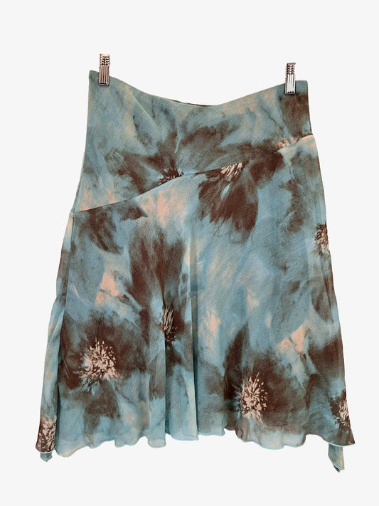 Jacqui. E Soft Flowy Floral Mini Skirt Size 12 by SwapUp-Online Second Hand Store-Online Thrift Store