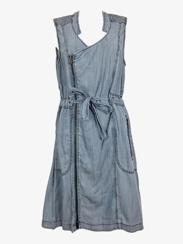 Jag Angular Zip Chambray Dress Size 10 by SwapUp-Online Second Hand Store-Online Thrift Store