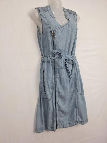 Jag Angular Zip Chambray Dress Size 10 by SwapUp-Online Second Hand Store-Online Thrift Store
