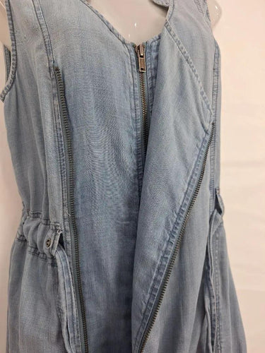Jag Angular Zip Chambray Dress Size 10 by SwapUp-Online Second Hand Store-Online Thrift Store