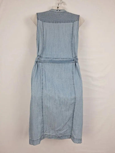 Jag Angular Zip Chambray Dress Size 10 by SwapUp-Online Second Hand Store-Online Thrift Store
