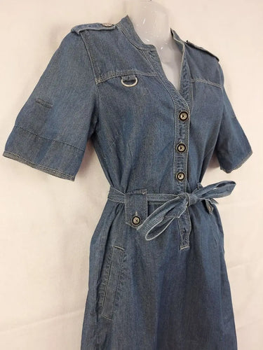 Jag Classic Denim Mini Dress Size 6 by SwapUp-Online Second Hand Store-Online Thrift Store