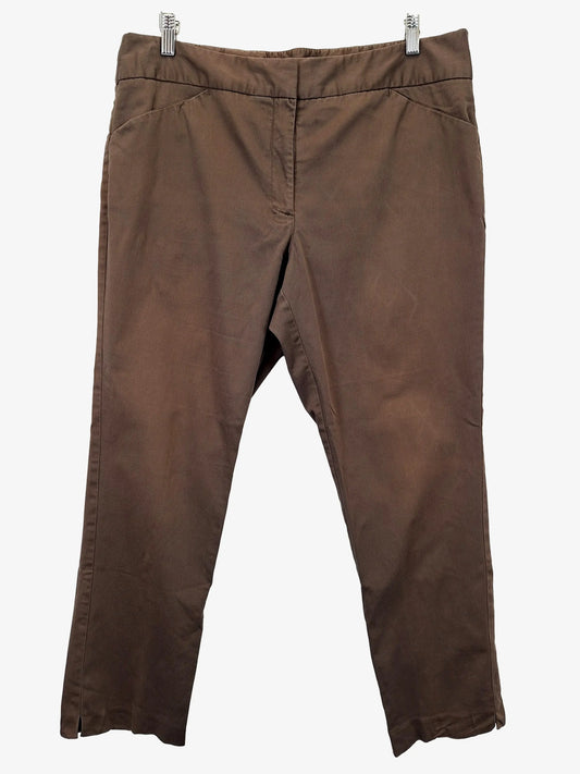 Jane Lambert Mocha  Crop Chino Pants Size 16 by SwapUp-Online Second Hand Store-Online Thrift Store