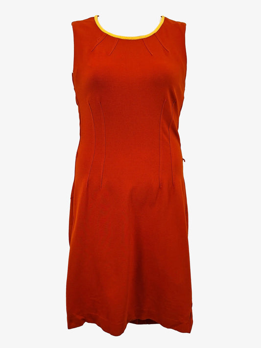 Jane Lamerton Graceful Burnt Orange Midi Dress Size 14 by SwapUp-Online Second Hand Store-Online Thrift Store