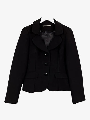 Jane Lamerton Rounded Collar Single Breasted Office Blazer Size 10 by SwapUp-Online Second Hand Store-Online Thrift Store
