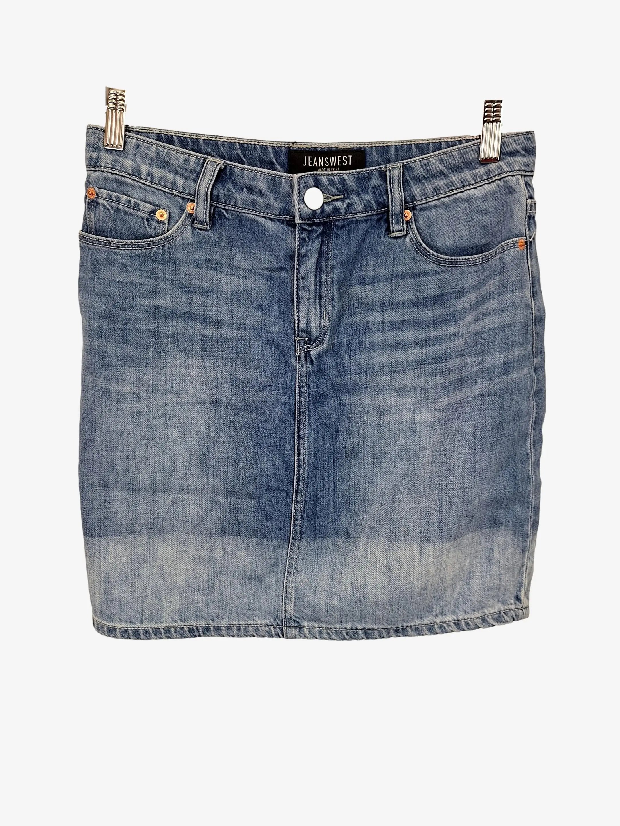 Blue denim skirts size clearance 10