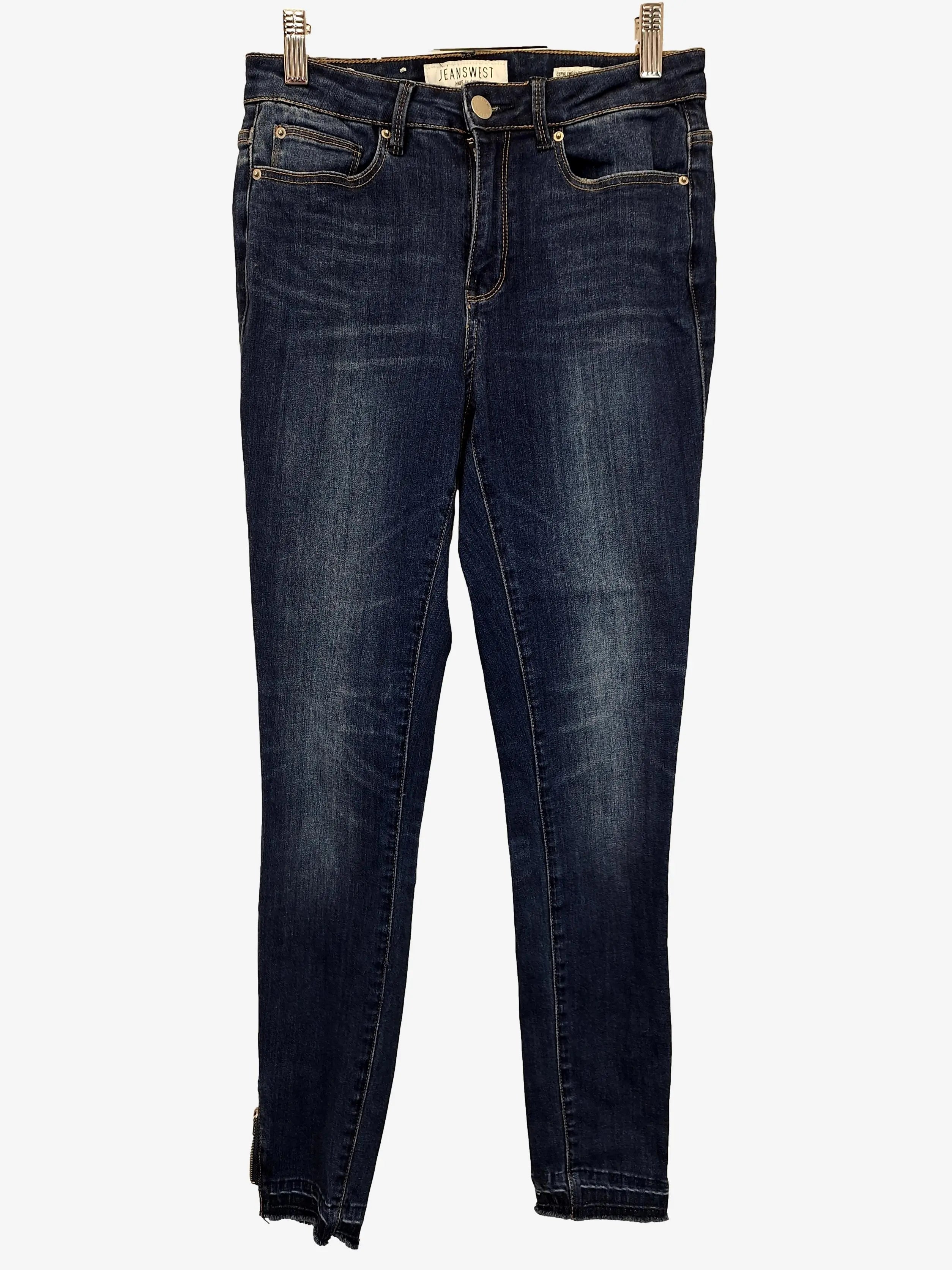 Jeans West Straight Mid-blue Denim Mini Skirt Size 10 – SwapUp