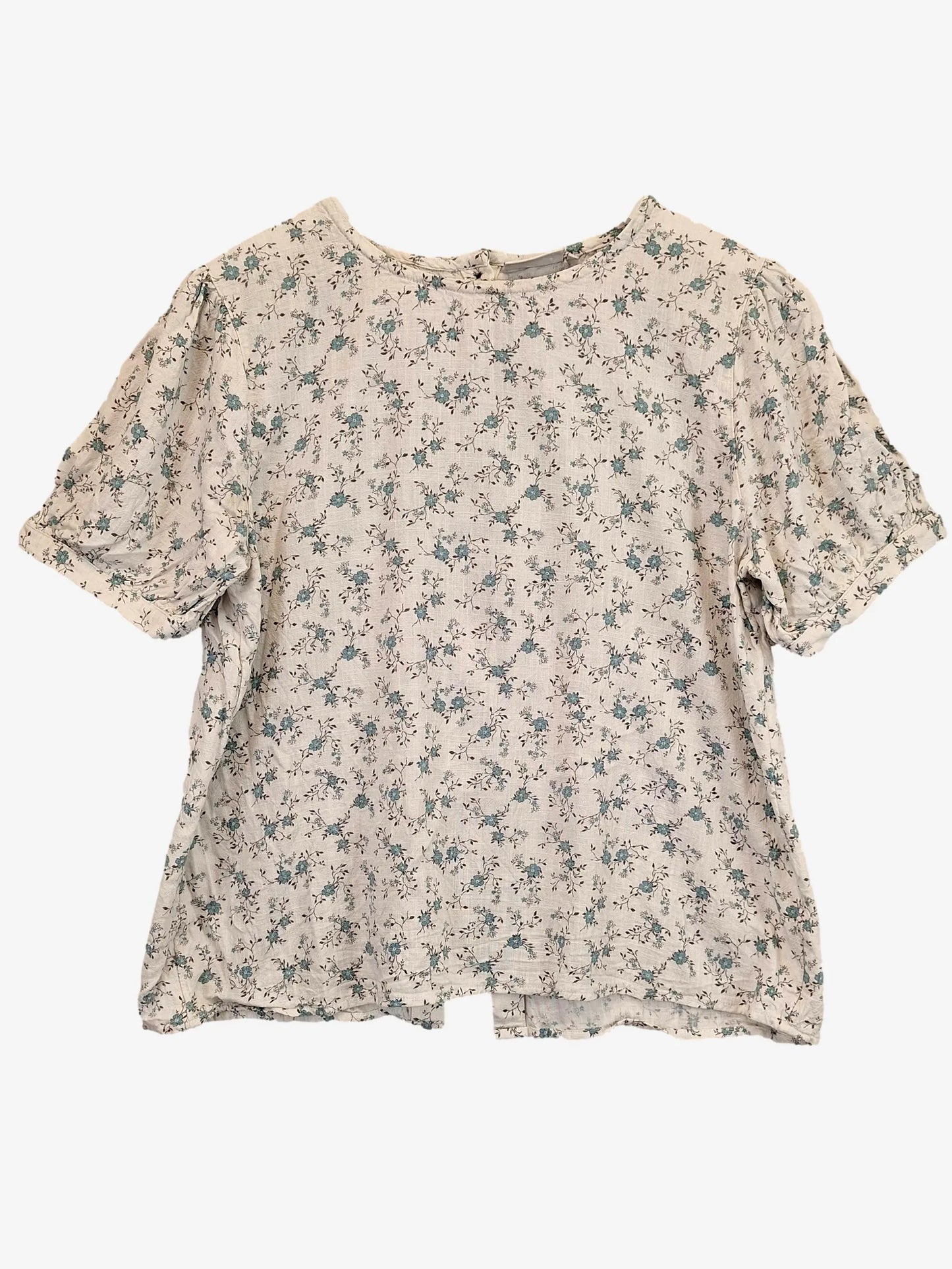 Jeanswest Vintage Floral Puff Sleeve Top Size 12 by SwapUp-Online Second Hand Store-Online Thrift Store