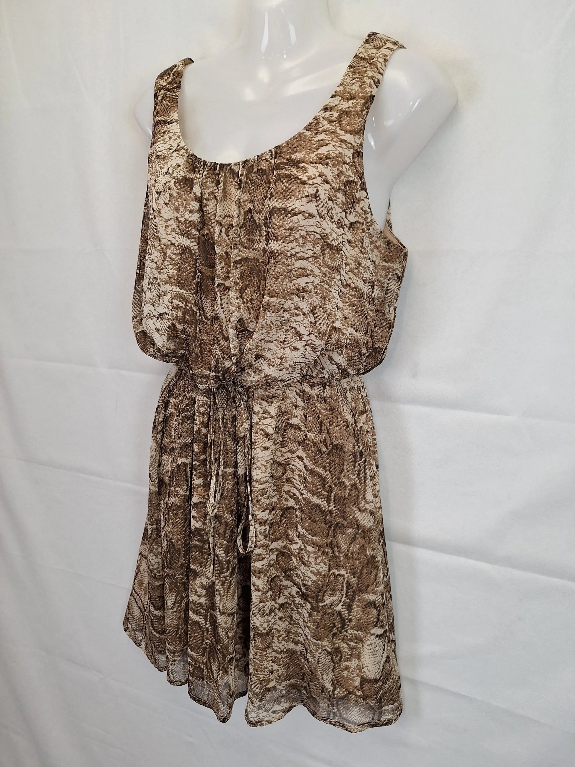 Jendi Animal Print Midi Dress Size 12 by SwapUp-Online Second Hand Store-Online Thrift Store