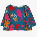 Jericho Road Teal Under The Sea Boxy Top Size 16 by SwapUp-Online Second Hand Store-Online Thrift Store