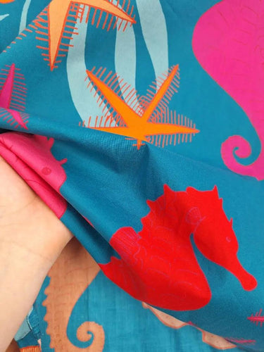 Jericho Road Teal Under The Sea Boxy Top Size 16 by SwapUp-Online Second Hand Store-Online Thrift Store