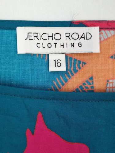 Jericho Road Teal Under The Sea Boxy Top Size 16 by SwapUp-Online Second Hand Store-Online Thrift Store