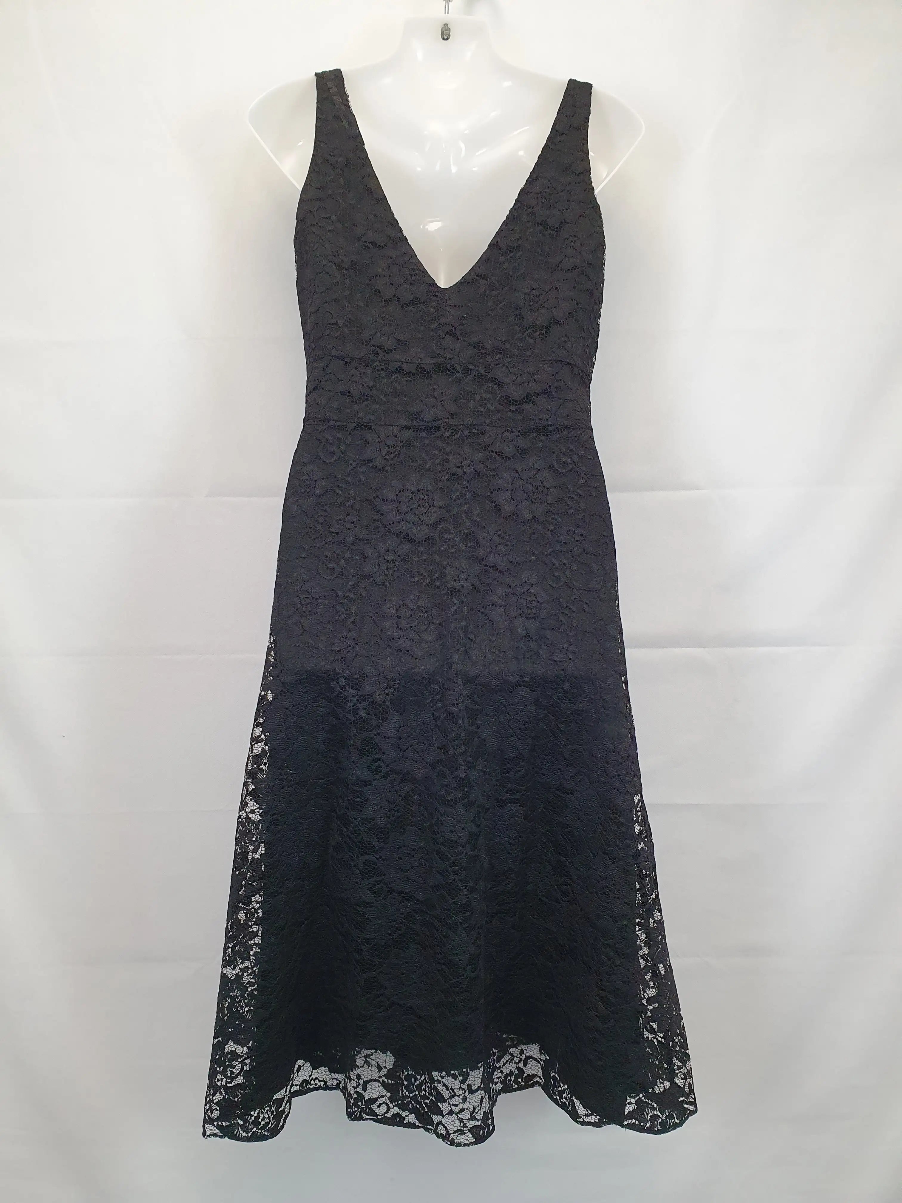 Jigsaw Lace Sleeveless Formal Midi Dress Size 10