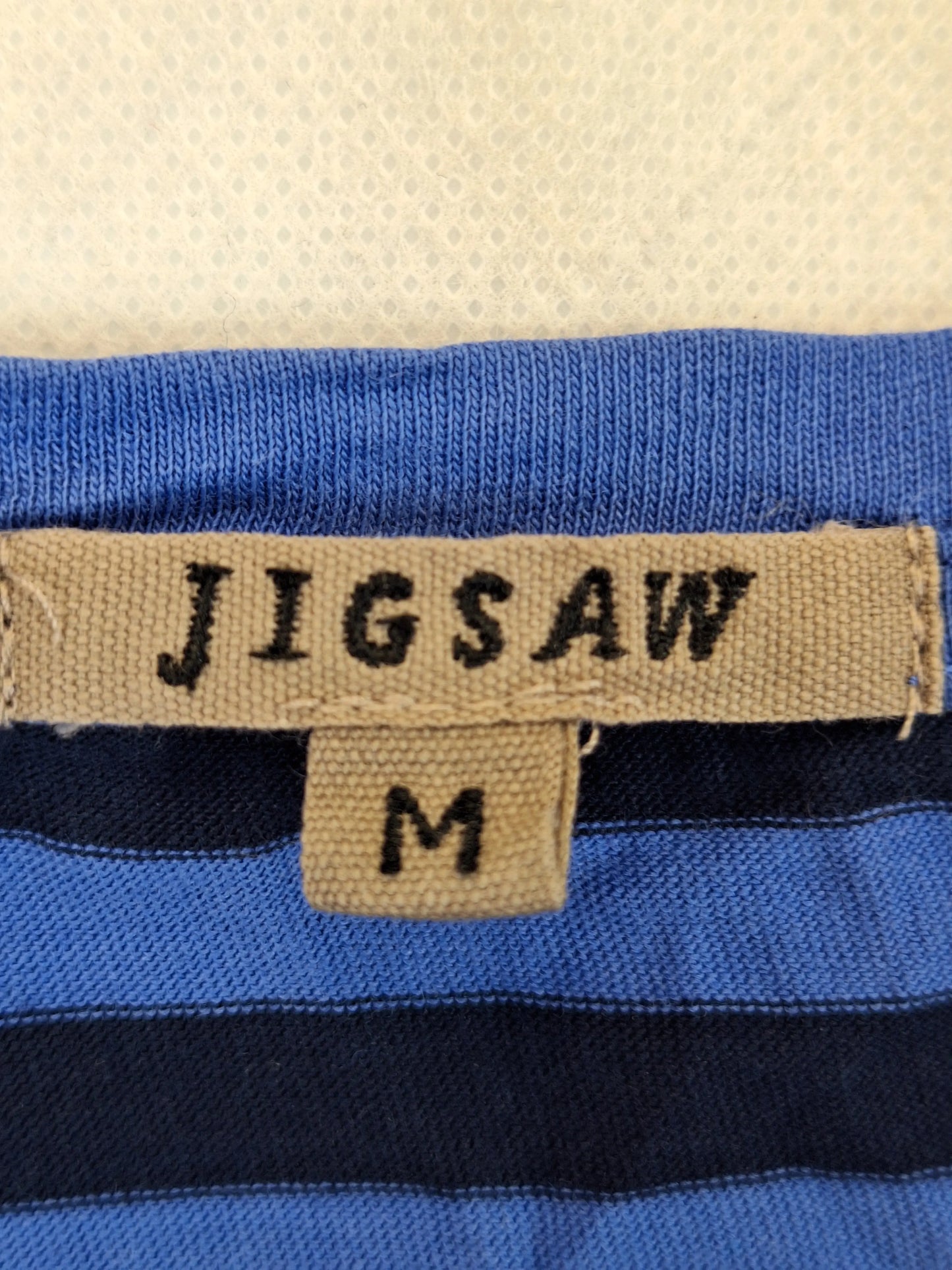 Jigsaw Multi Coloured Striped  T-shirt Size M by SwapUp-Online Second Hand Store-Online Thrift Store