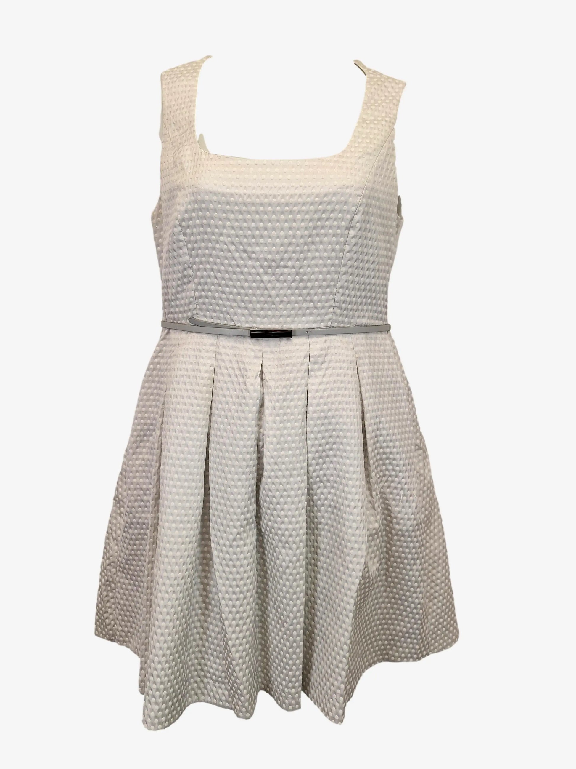 Jigsaw Textured Pleated Midi Dress Size 12 by SwapUp-Online Second Hand Store-Online Thrift Store