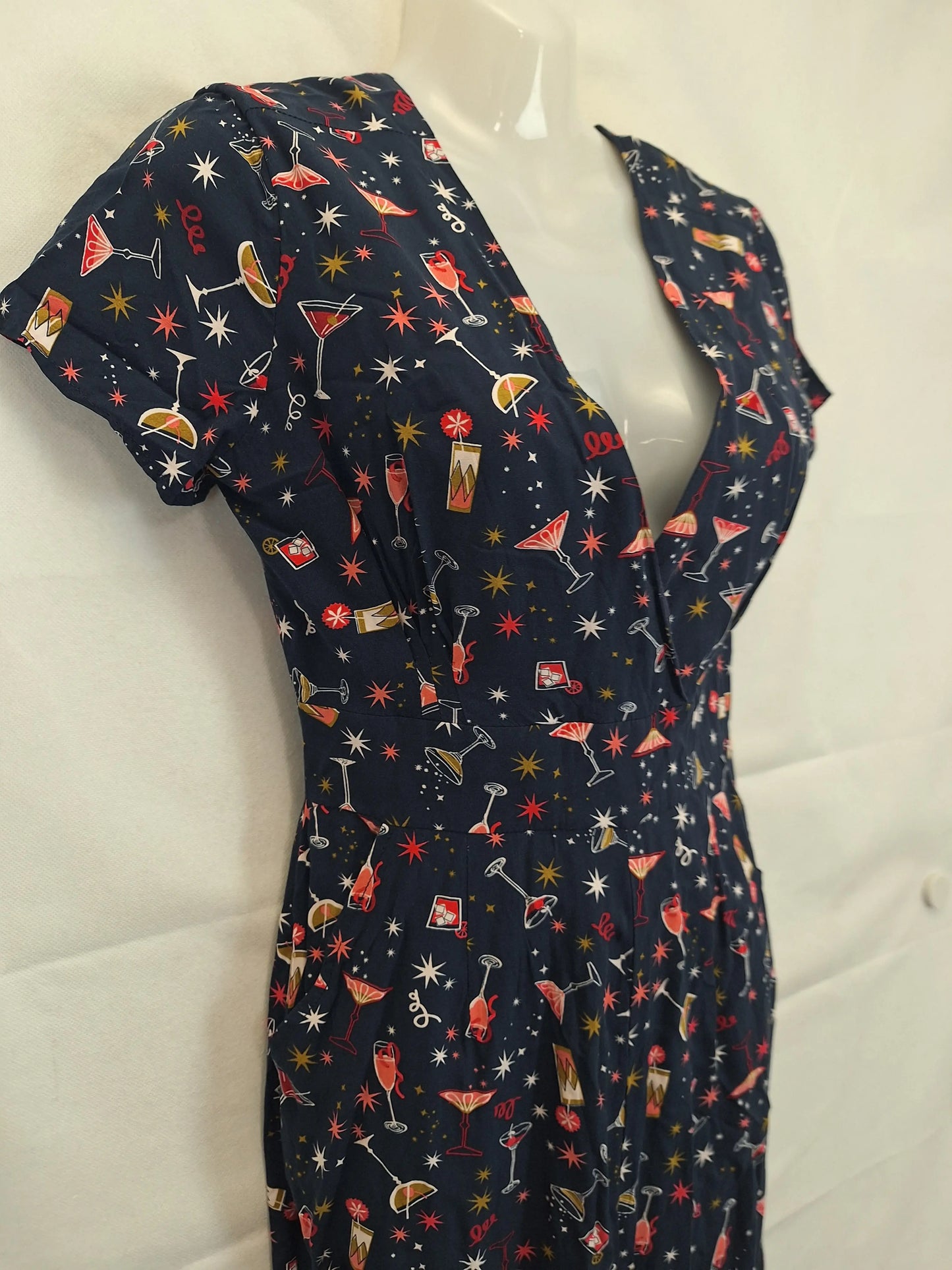 Joanie Navy Celebration Retro Jumpsuit Size 8 by SwapUp-Online Second Hand Store-Online Thrift Store
