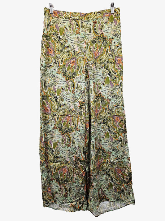 Joey The Label Boho High Waisted Satin Paisley  Pants Size 12 by SwapUp-Online Second Hand Store-Online Thrift Store