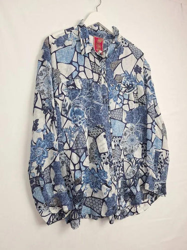 Johnny Was Patchwork Floral Front Pocket Shirt Size L by SwapUp-Online Second Hand Store-Online Thrift Store