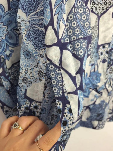 Johnny Was Patchwork Floral Front Pocket Shirt Size L by SwapUp-Online Second Hand Store-Online Thrift Store