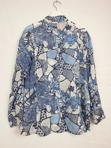 Johnny Was Patchwork Floral Front Pocket Shirt Size L by SwapUp-Online Second Hand Store-Online Thrift Store