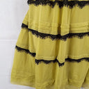 Johnston Bell Mustard Mesh Lacey Mini Dress Size 8 by SwapUp-Online Second Hand Store-Online Thrift Store