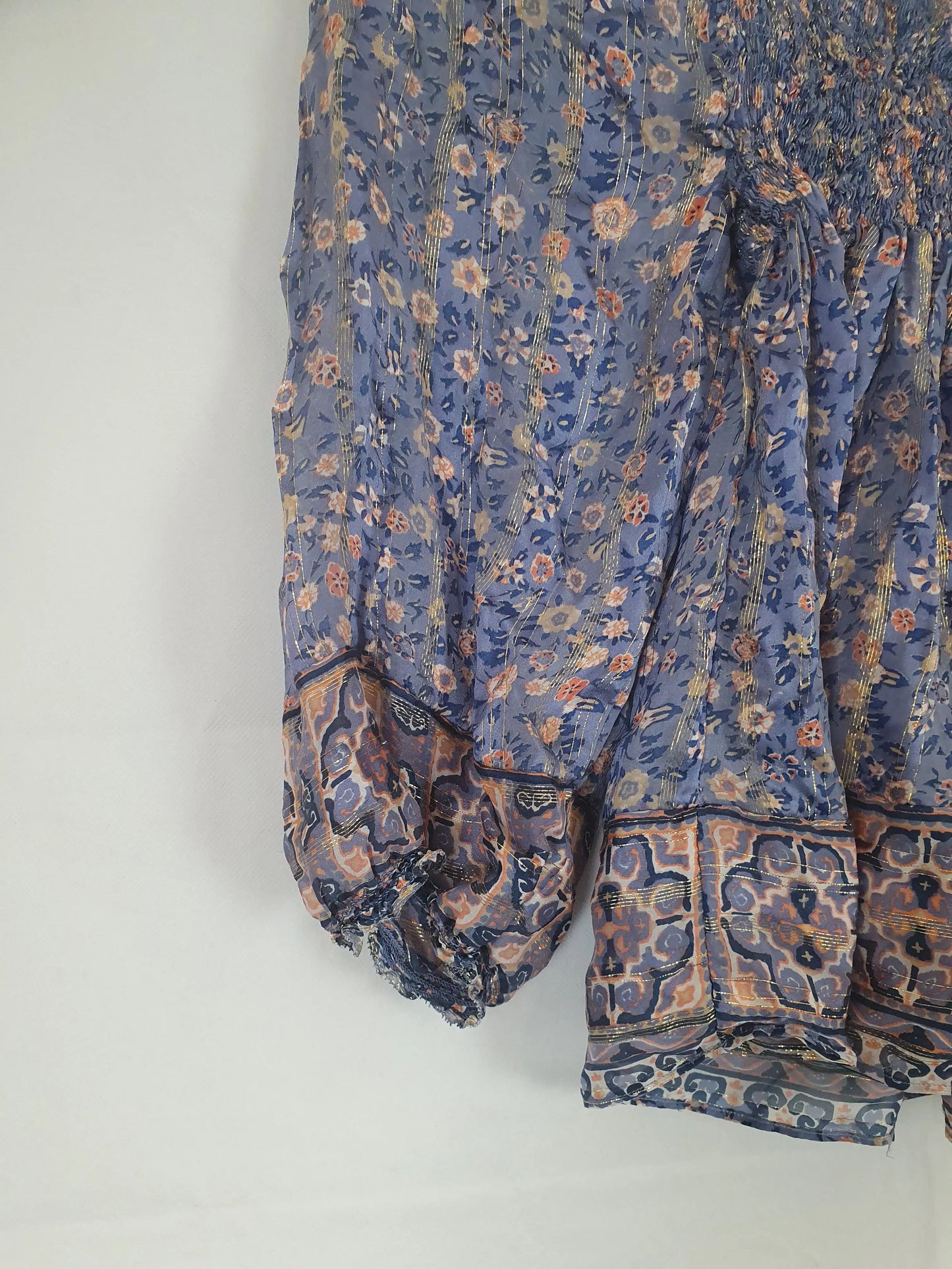 Joie Floral Gold Off Shoulder Top Size M by SwapUp-Online Second Hand Store-Online Thrift Store