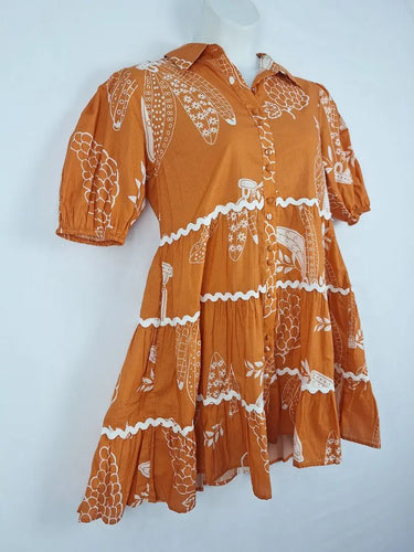Joop & Gypsy Riviera Ric Rac Tiered Mini Dress Size 12 by SwapUp-Online Second Hand Store-Online Thrift Store