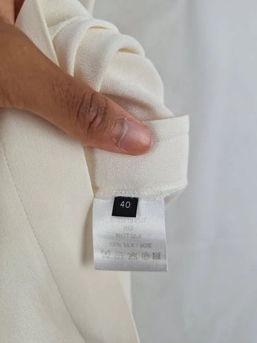 Joseph Raw Hem Side Split Silk Top Size 12 by SwapUp-Online Second Hand Store-Online Thrift Store