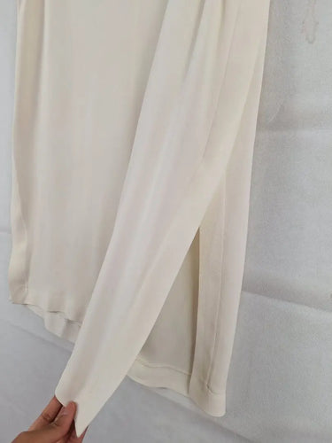 Joseph Raw Hem Side Split Silk Top Size 12 by SwapUp-Online Second Hand Store-Online Thrift Store