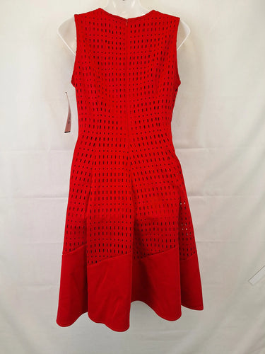 Joseph Ribkoff Cherry Geo Cut Out Skater Dress Size 12 by SwapUp-Online Second Hand Store-Online Thrift Store