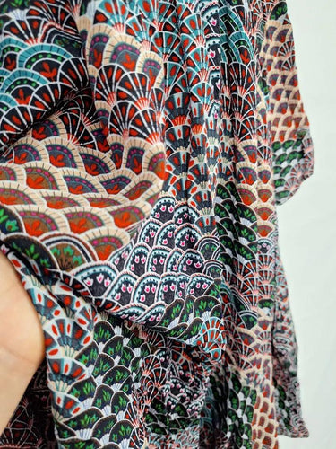 Jump Autumnal Fan Print Mini Dress Size 10 by SwapUp-Online Second Hand Store-Online Thrift Store