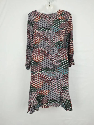 Jump Autumnal Fan Print Mini Dress Size 10 by SwapUp-Online Second Hand Store-Online Thrift Store