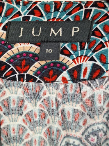 Jump Autumnal Fan Print Mini Dress Size 10 by SwapUp-Online Second Hand Store-Online Thrift Store