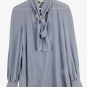 Kaos Georgette Azzure Keyhole Sheer Blouse Size 6 by SwapUp-Online Second Hand Store-Online Thrift Store
